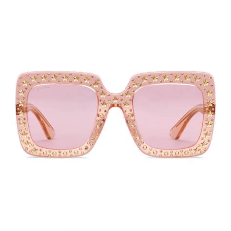 occhiali gucci con cristalli pink acetate|Gucci .